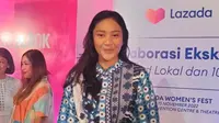 Pilihan Makeup dan Fashion Putri Tanjung.&nbsp; (Liputan6.com/Henry)