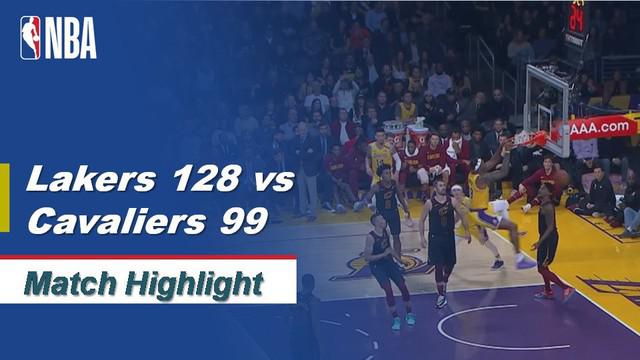 Highlights NBA 2019-2020, LA Lakers Vs Cleveland Cavaliers 128-99