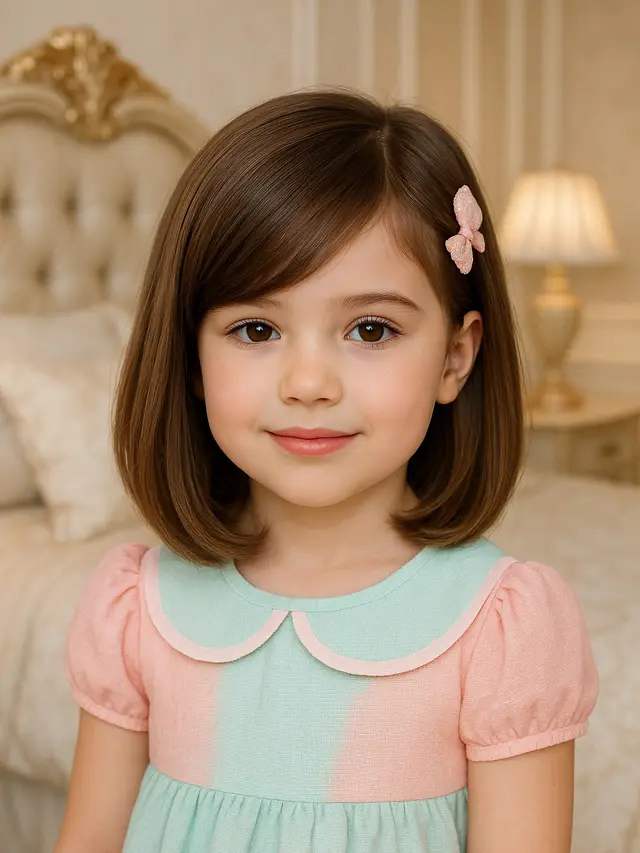 Model Rambut Segi untuk Anak Perempuan