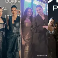 Tampilan Cinta Laura, Enzy Storia, dan Tasya Farasya saat Berfoto Bersama Kendall Jenner. [Instagram]