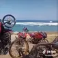 Viral video tanam motor di pantai (Sumber: TikTok/robyfkco7)