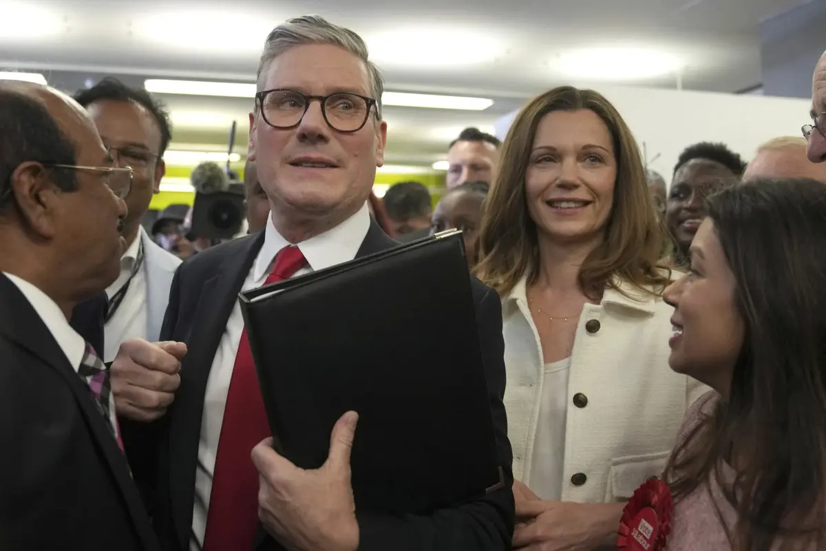 Pemimpin Partai Buruh Keir Starmer menang Pemilu Inggris 2024. (AP)