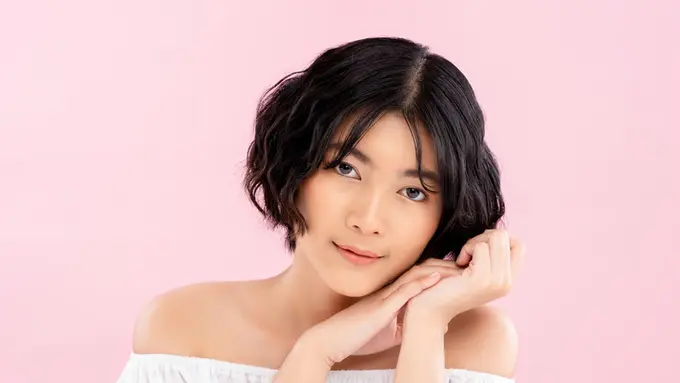 ilustrasi rambut berombak wavy hair