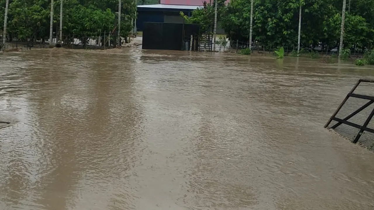 Penampakan banjir di Padang Tiji, Aceh (Liputan6.com/Ist)