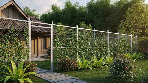Inspirasi Pagar Estetik yang Efektif Mencegah Ular Masuk Halaman Model Wire Mesh dengan Rangka Besi