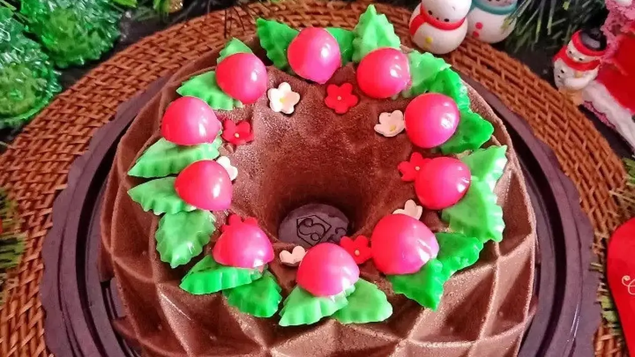 Resep puding cokelat untuk jadi pelengkap sajian Natal. (dok. Cookpad @inekitchenn)