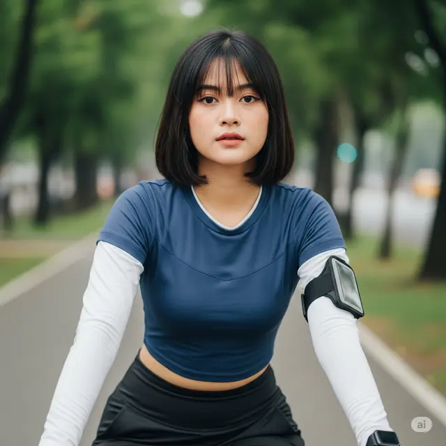 Inspirasi Rambut Pendek Anti Ribet untuk Wajah Bulat. Foto: Gemini