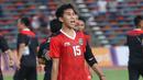 <p>Selebrasi gelandang Timnas Indonesia U-22, Muhammad Taufany setelah berakhirnya laga semifinal cabor sepak bola SEA Games 2023 menghadapi Vietnam di Olympic National Stadium, Phnom Penh, Kamboja, Sabtu (13/5/2023). Timnas Indonesia menang 3-2 dan memastikan lolos ke partai final. (Bola.com/Abdul Aziz)</p>