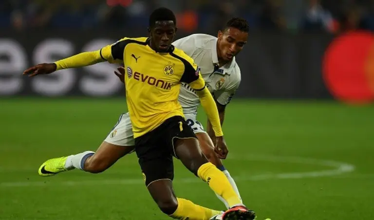 Gelandang Borussia Dortmund asal Prancis, Ousmane Dembele. (AFP/Patrik Stollarz)