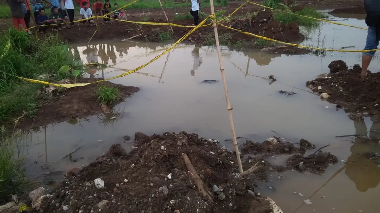 Kubangan tempat lima bocah tenggelam di Bogor (Liputan6.com/Acmad Sudarno)
