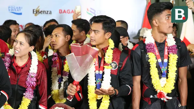 Skuad Timnas Indonesia U-22 Tiba di Bandara Soekarno Hatta