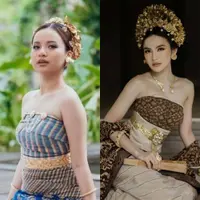 Lihat di sini beberapa potret beda pesona antara Anggi Marito dan Mahalini Raharja saat pakai baju adat Bali jelang pernikahan mereka.