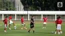 Dari total 30 nama yang dipanggil pelatih Gerald Vanenburg, sebanyak 28 pemain hadir dan mengikuti sesi latihan perdana ini. (Liputan6.com/Helmi Fithriansyah)