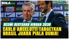 Carlo Ancelotti resmi memperpanjang kontrak bersama Timnas Brasil hingga 2030 pada Kamis waktu setempat. Pelatih asal Italia itu bersyukur atas kepercayaan CBF setelah sukses membawa Selecao lolos ke Piala Dunia 2026.