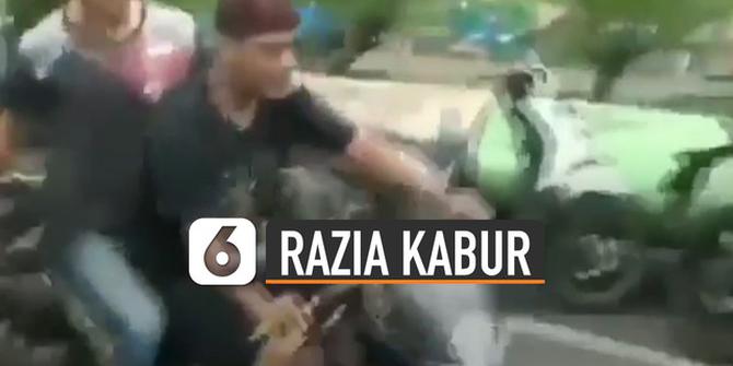 VIDEO: Viral Pemotor Nekat Kabur Saat Razia Tertib Masker