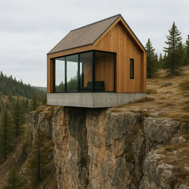 Desain Rumah Minimalis di Tepi Tebing