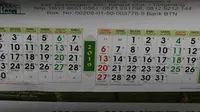 Penampakan kalender tahun 2019 saat ditunjukkan di kawasan Senen, Jakarta, Jumat (7/12). Menjelang berakhirnya tahun 2018, produksi kalender di kawasan pusat percetakan tersebut meningkat 40 persen. (Liputan6.com/Immanuel Antonius)