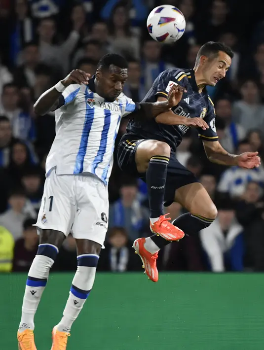 Real Madrid berhasil mengalahkan Real Sociedad dengan skor 1-0. (Ander Gillenea / AFP)