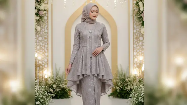 Tren Gamis Layer Modern Rok Depan Pendek untuk Lebaran