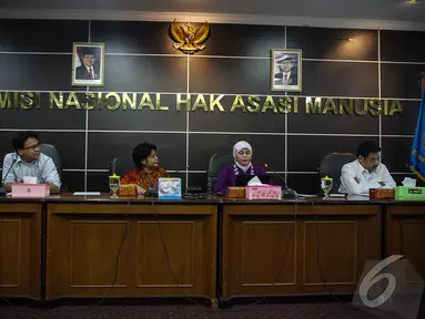 Komnas HAM mengadakan diskusi publik untuk memperingati hari hukuman mati sedunia di Kantor Komnas HAM, Jakarta, Rabu (15/10) (Liputan6.com/Faizal Fanani)