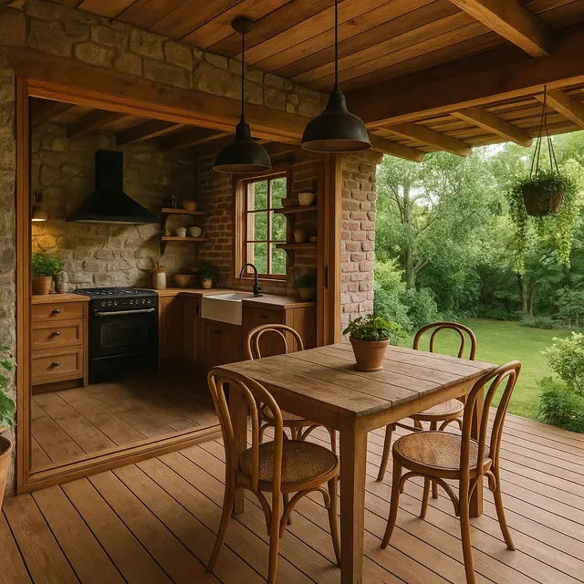 Model Dapur Open Space Menyatu Teras Belakang Rumah