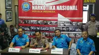 Kepala BNN Komjen Pol Budi Waseso, di Kantor BNN, Jalan MT Haryono, Cawang, Jakarta Timur, Selasa (25/7/2017). (Liputan6.com/Nanda Perdana Putra)
