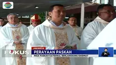 Umat kristiani rayakan Paskah 2018 dengan mengusung tema persatuan dan kesatuan antar-umat beragama seperti  tertulis dalam Pancasila.