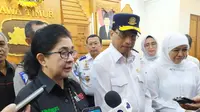 Kementerian Perhubungan, Kementerian Sosial, Polri, dan Pemerintah Provinsi Jawa Timur menggelar Rakor Angkutan Lebarandi Gedung Negara Grahadi, Surabaya, Minggu (12/5/2019).