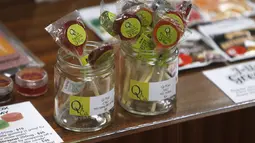 Salah satu produk ganja yang ditawarkan oleh toko Shango Cannabis, Oregon, AS, Kamis (1/10/2015). Oregon adalah negara ketiga di AS yang melegalkan penjualan ganja untuk orang dewasa. (Reuters/ Steve DiPaola)