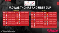 Jadwal Lengkap Piala Thomas dan Uber Cup 2020 di Vidio