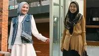Lihat di sini beberapa potret OOTD hijab pakai rok untuk dapatkan professional look dari para artis.