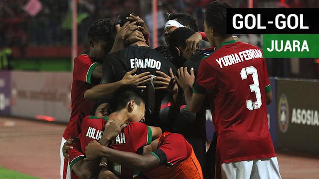Berita video gol-gol Timnas Indonesia U-16 yang mengantarkan mereka untuk menjadi juara Piala AFF U-16 2018.