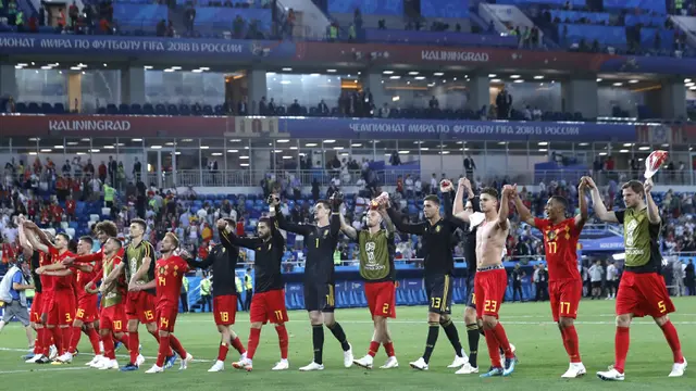 FOTO: Turunkan Pemain Lapis ke-2, Belgia Bungkam Inggris