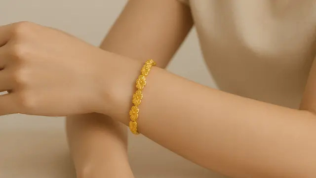 10 Model Gelang Emas Elegan 2 Gram Motif Bunga Trendi, Mana yang Cocok Untuk Anda?/ Ilustrasi gambar oleh AI