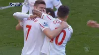 Video highlights gol James Milner gandakan keunggulan Liverpool 2-0 dari Aston Villa pada Minggu (14/02/2016).