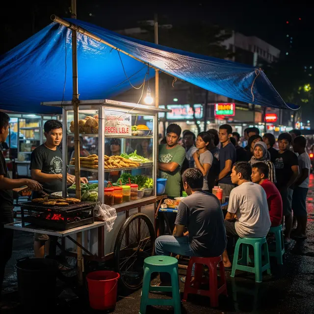 Model Warung Pecel Lele Terpal Sederhana (Gemini AI)
