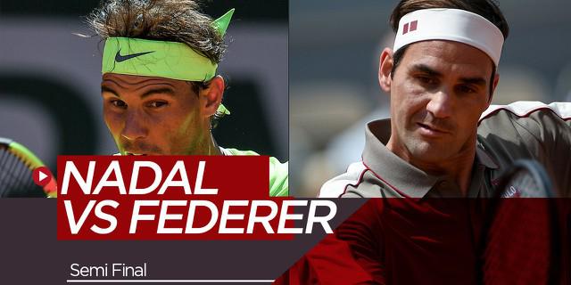 VIDEO: Roger Federer Hadapi Rafael Nadal di Semifinal Tenis Wimbledon 2019