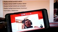 Ketua Komisi Nasional Kejadian Ikutan Pasca Imunisasi (Komnas KIPI) Prof Dr dr Hindar Irawan Satari dalam Dialog Produktif bertema ‘Keamanan Vaksin dan Menjawab KIPI (Kejadian Ikutan Pasca Imunisasi)’ yang diselenggarakan secara daring di Media Center Komite Penanganan COVID-19 dan Pemulihan Ekonomi