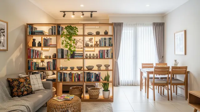 Rak Buku Pembatas Ruangan