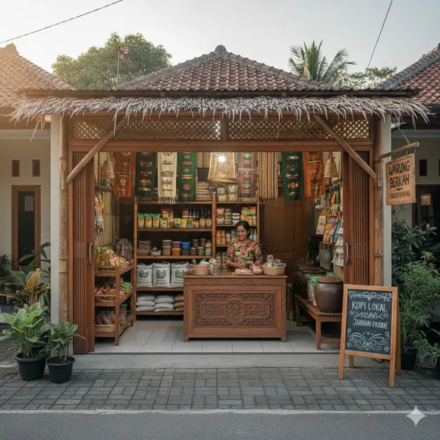Desain Warung Sembako di Garasi Rumah/ Ilustrasi AI