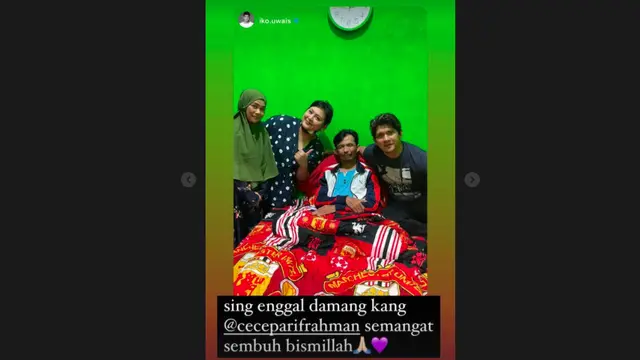 Iko Uwais bersama dengan Audy Item dan beberapa rekannya menjenguk Cecep Arif Rahman di kediamannya. (instagram.com/iko.uwais)