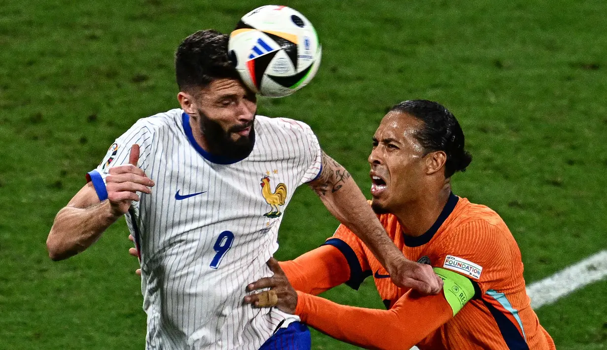 Hasil imbang antara Belanda dan Prancis membuat persaingan di grup D Euro 2024 masih terbuka lebar. (GABRIEL BOUYS/AFP)
