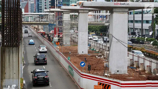 Konstruksi Layang Dihentikan, Proyek LRT Sepi Aktivitas