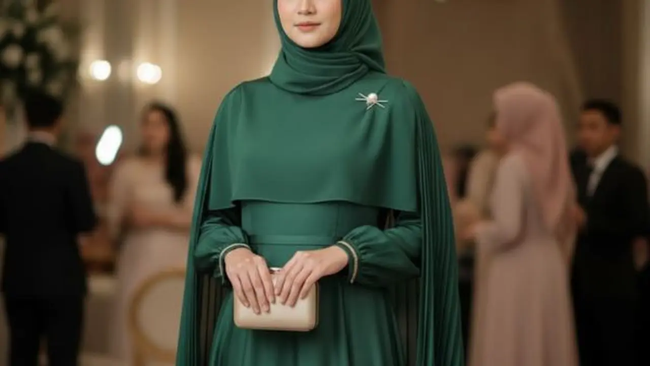 Gamis Abaya yang Sesuai untuk Acara Kondangan.(Sumber: Gemini AI)