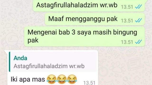 10 Chat Kocak Guru dan Murid Undang Gelak Tawa