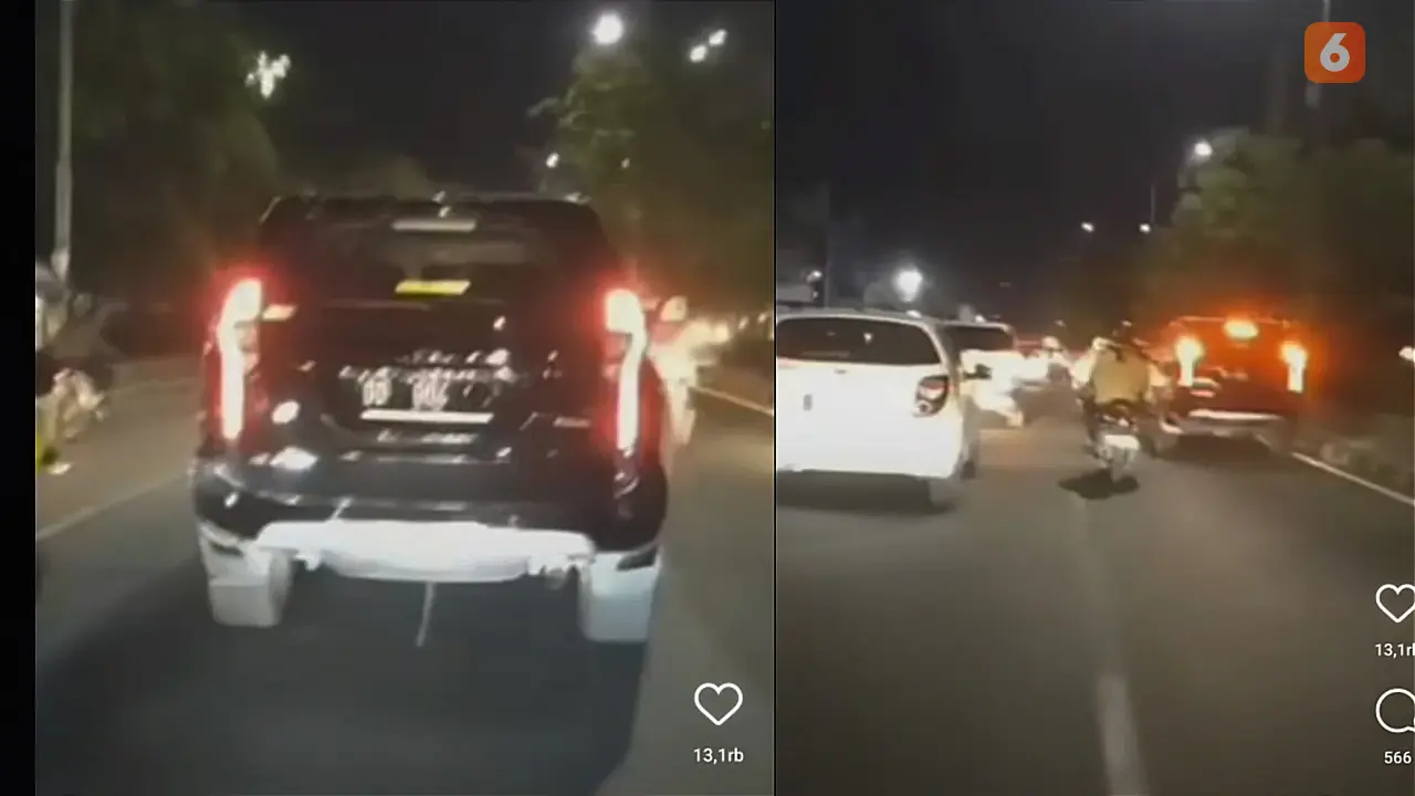 Dikendarai Anak Wakil Ketua DPRD Sulawesi Selatan. Pajero Sport Ugal-ugalan viral (Liputan6.com)