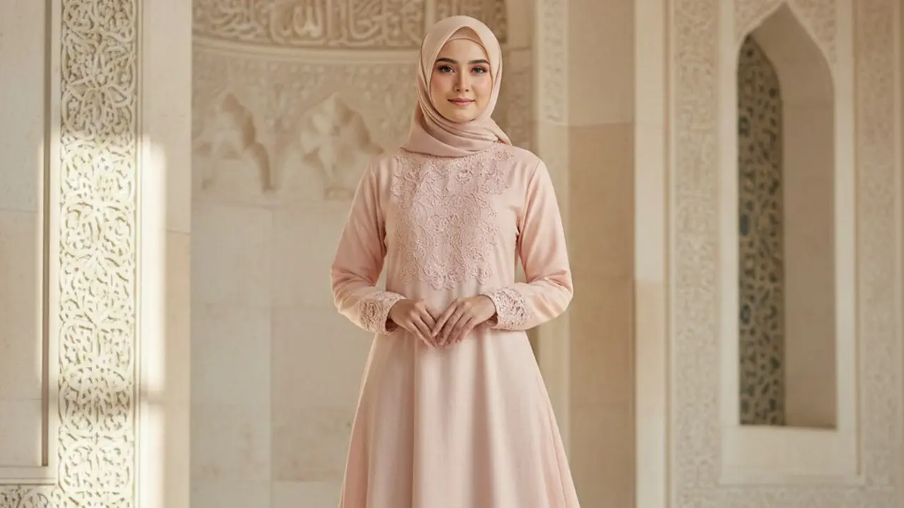 Model Gamis Abaya Warna Warni Pastel