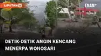 Beredar video viral terkait hembusan angin yang sangat kencang. Kejadian tersebut berada di sekitar jalan Kesatrian, Wonosari, Rabu (3/1/2023)