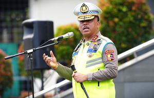 Kepala Korps Lalu Lintas Polri (Kakorlantas) Irjen Pol Agus Suryonugroho di Lapangan NTMC Korlantas Polri. (Foto: Istimewa).