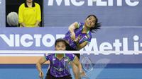 Ganda putri Indonesia Greysia Polii/Nitya Krishinda Maheswari akan menghadapi pasangan tuan rumah, Chang Ye Na/Lee So Hee, di final Korea Open Super Series 2015, Minggu (20/9/2015). (Liputan6.com/Humas PP PBSI)